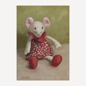 Musical Mouse Soft Toy Greetings Card Front